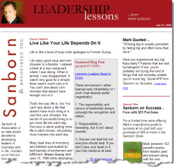 Leadership Lessons - July 2008